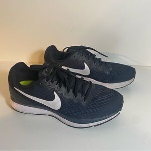 Nike 2017 Women’s Zoom Pegasus 34 Black Mesh Running Athletic Sneaker Size 6.5